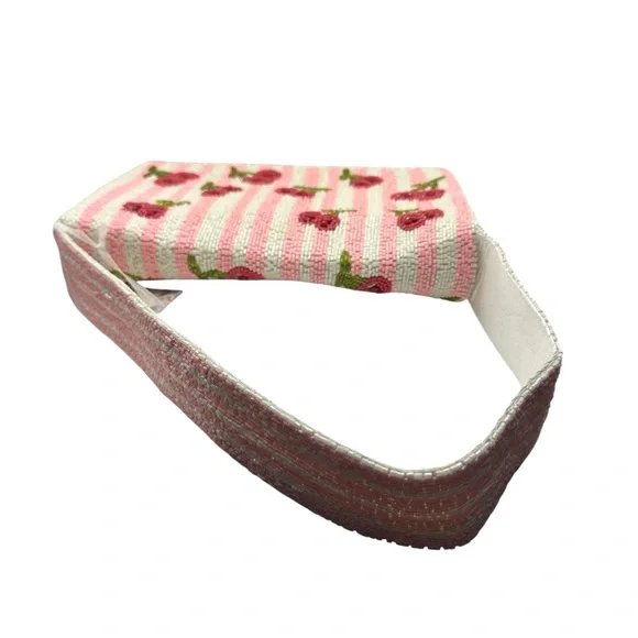 Handcrafted Cherry Beaded Crossbody Bag - Picture 2 of 2